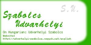 szabolcs udvarhelyi business card